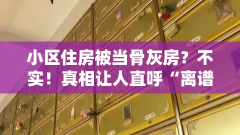 小区住房被当骨灰房？不实！真相让人直呼“离谱他妈给离谱开门”