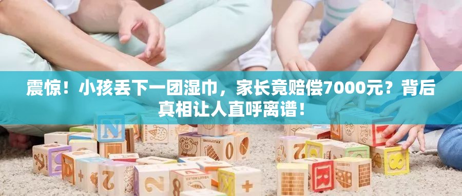 小孩丢下一团湿巾 家长赔偿7000元